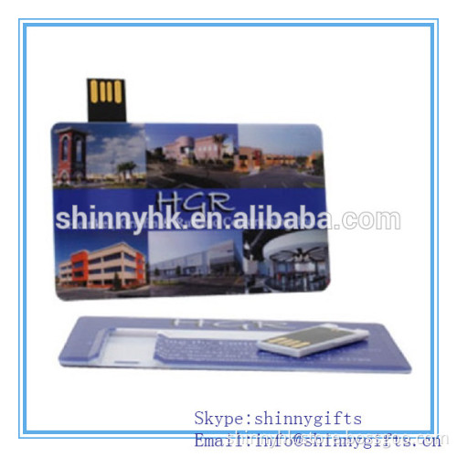 Shinny Gifts Card type ultra slim card usb flash drive for brand promotion SI-FDC00009
